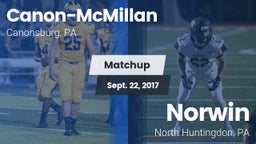 Matchup: Canon-McMillan vs. Norwin  2017