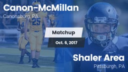 Matchup: Canon-McMillan vs. Shaler Area  2017