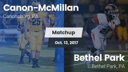 Matchup: Canon-McMillan vs. Bethel Park  2017