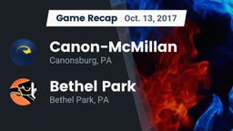 Recap: Canon-McMillan  vs. Bethel Park  2017