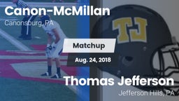 Matchup: Canon-McMillan vs. Thomas Jefferson  2018