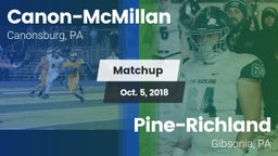 Matchup: Canon-McMillan vs. Pine-Richland  2018