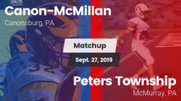 Matchup: Canon-McMillan vs. Peters Township  2019