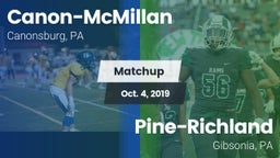 Matchup: Canon-McMillan vs. Pine-Richland  2019
