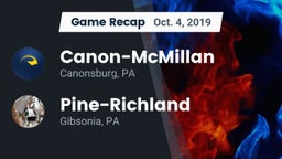 Recap: Canon-McMillan  vs. Pine-Richland  2019