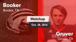 Matchup: Booker vs. Gruver  2016