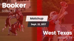 Matchup: Booker  vs. West Texas  2017