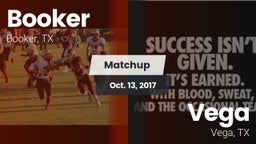 Matchup: Booker  vs. Vega  2017