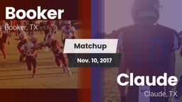 Matchup: Booker  vs. Claude  2017