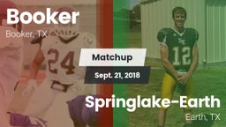 Matchup: Booker  vs. Springlake-Earth  2018