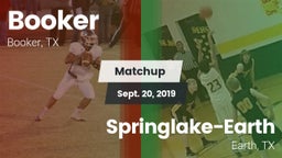 Matchup: Booker  vs. Springlake-Earth  2019