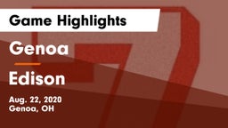 Genoa  vs Edison Game Highlights - Aug. 22, 2020