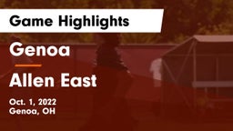 Genoa  vs Allen East  Game Highlights - Oct. 1, 2022
