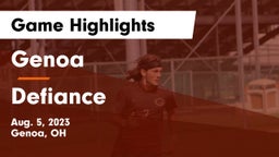Genoa  vs Defiance  Game Highlights - Aug. 5, 2023