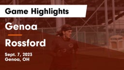 Genoa  vs Rossford  Game Highlights - Sept. 7, 2023