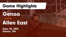 Genoa  vs Allen East  Game Highlights - Sept. 30, 2023