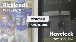 Matchup: Richlands vs. Havelock  2016