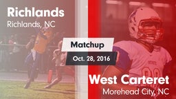 Matchup: Richlands vs. West Carteret  2016