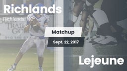 Matchup: Richlands vs. Lejeune  2017