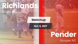 Matchup: Richlands vs. Pender  2017