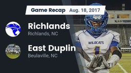Recap: Richlands  vs. East Duplin  2017