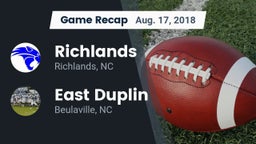 Recap: Richlands  vs. East Duplin  2018