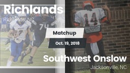 Matchup: Richlands vs. Southwest Onslow  2018