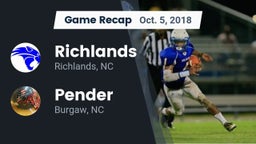 Recap: Richlands  vs. Pender  2018