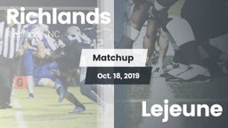 Matchup: Richlands vs. Lejeune  2019