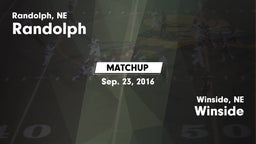 Matchup: Randolph vs. Winside  2016