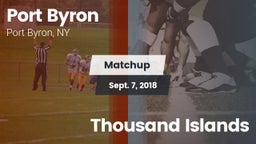 Matchup: Port Byron vs. Thousand Islands 2018