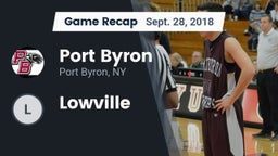 Recap: Port Byron  vs. Lowville 2018