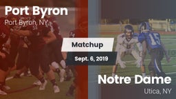 Matchup: Port Byron vs. Notre Dame  2019