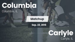 Matchup: Columbia  vs. Carlyle  2016