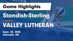 Standish-Sterling  vs VALLEY LUTHERAN Game Highlights - Sept. 30, 2020