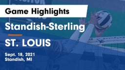 Standish-Sterling  vs ST. LOUIS  Game Highlights - Sept. 18, 2021