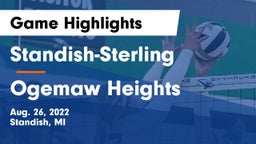 Standish-Sterling  vs Ogemaw Heights  Game Highlights - Aug. 26, 2022
