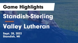 Standish-Sterling  vs Valley Lutheran  Game Highlights - Sept. 28, 2022