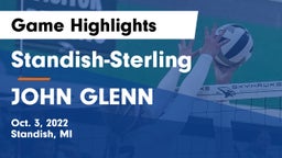 Standish-Sterling  vs JOHN GLENN Game Highlights - Oct. 3, 2022