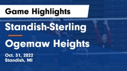 Standish-Sterling  vs Ogemaw Heights Game Highlights - Oct. 31, 2022