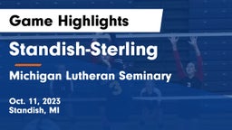 Standish-Sterling  vs Michigan Lutheran Seminary Game Highlights - Oct. 11, 2023