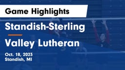 Standish-Sterling  vs Valley Lutheran  Game Highlights - Oct. 18, 2023