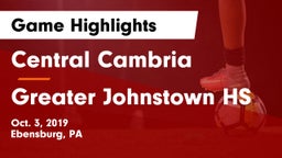 Central Cambria  vs Greater Johnstown HS Game Highlights - Oct. 3, 2019