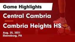 Central Cambria  vs Cambria Heights HS Game Highlights - Aug. 25, 2021