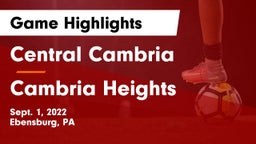 Central Cambria  vs Cambria Heights Game Highlights - Sept. 1, 2022