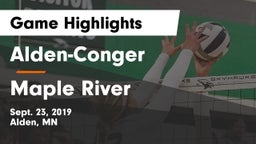 Alden-Conger  vs Maple River  Game Highlights - Sept. 23, 2019