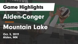 Alden-Conger  vs Mountain Lake Game Highlights - Oct. 5, 2019