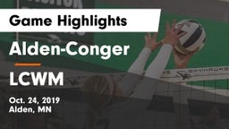 Alden-Conger  vs LCWM Game Highlights - Oct. 24, 2019