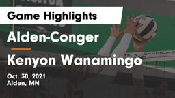 Alden-Conger  vs Kenyon Wanamingo Game Highlights - Oct. 30, 2021