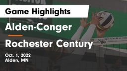 Alden-Conger  vs Rochester Century  Game Highlights - Oct. 1, 2022